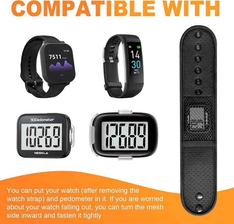 NESKLA Ankle Straps for Fitness Trackers, Soft Adjustment Pedometer Ankle Band Compatible with Fitbit, Breathable Mesh Sports Ankle Strap for Men and Women - Image 3